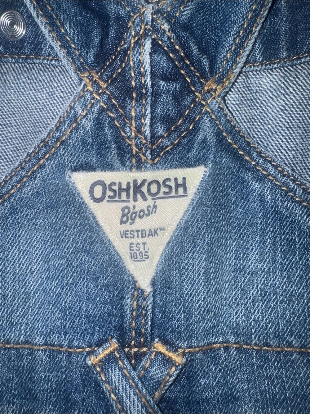 OshKosh B'gosh Blue Denim Overall Skirt with Heart Detail